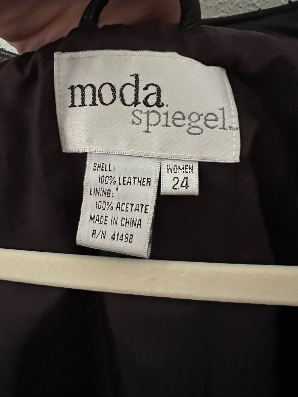 Moda Spiegel Classic Brown Leather Button Front Jacket with Gold Tone Buttons - Picture 5 of 12